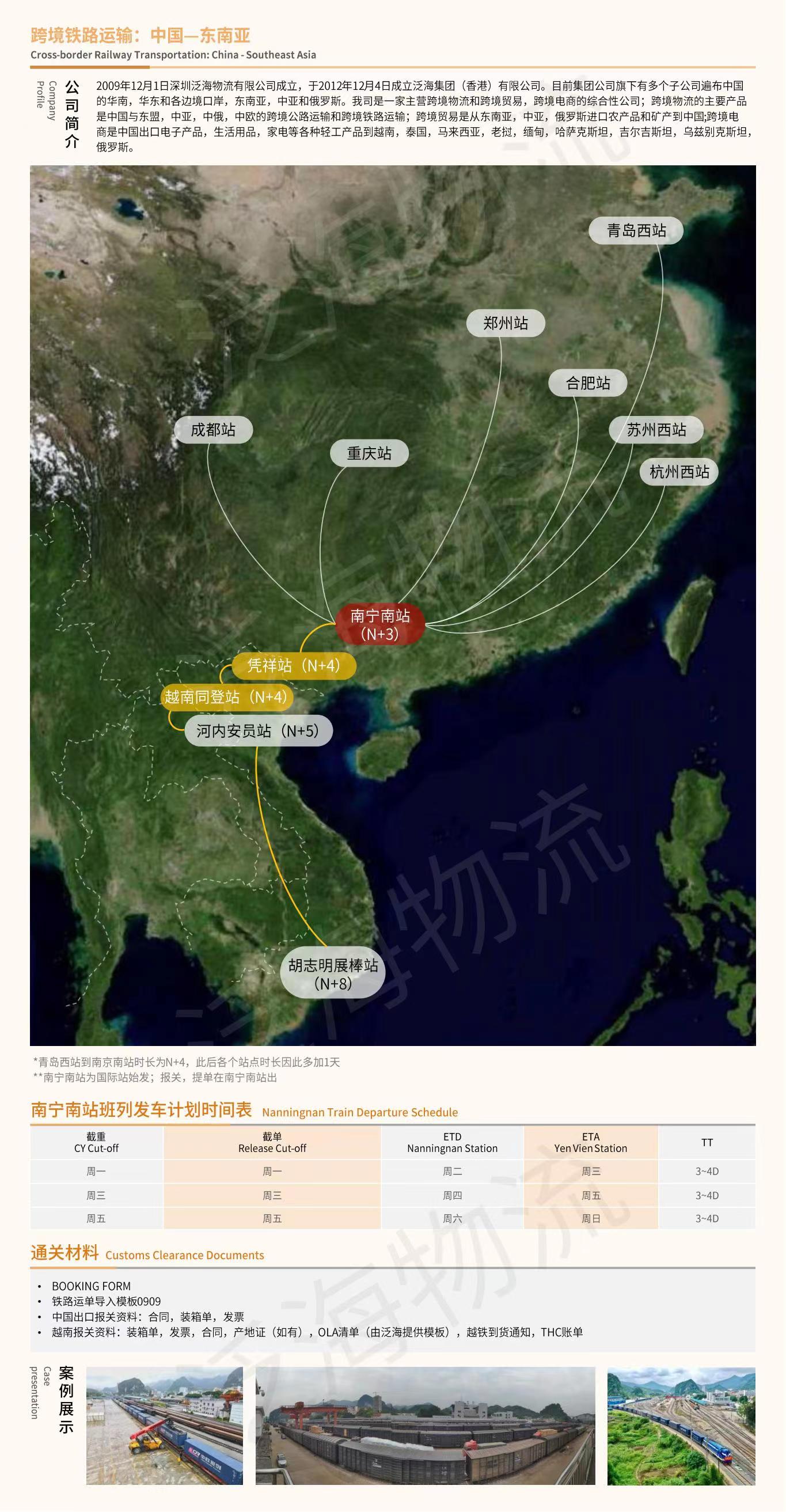 中国与越南跨境铁路线路图